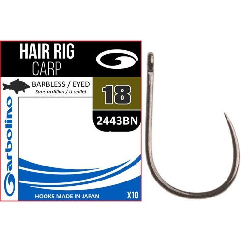 Garbolino 2443BN Hair Rig Carp - Barbless