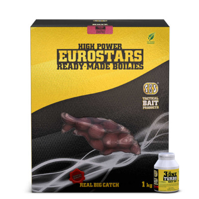 SBS Eurostar Boilie 1kg+50ml Dip Squid&Octopus/Strawberry Jam